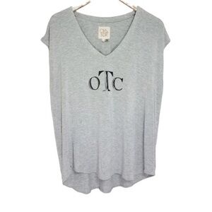 CHASER gray v-neck OTC top